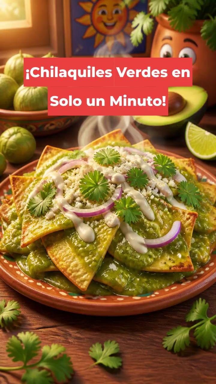¡Chilaquiles Verdes en Solo un Minuto!