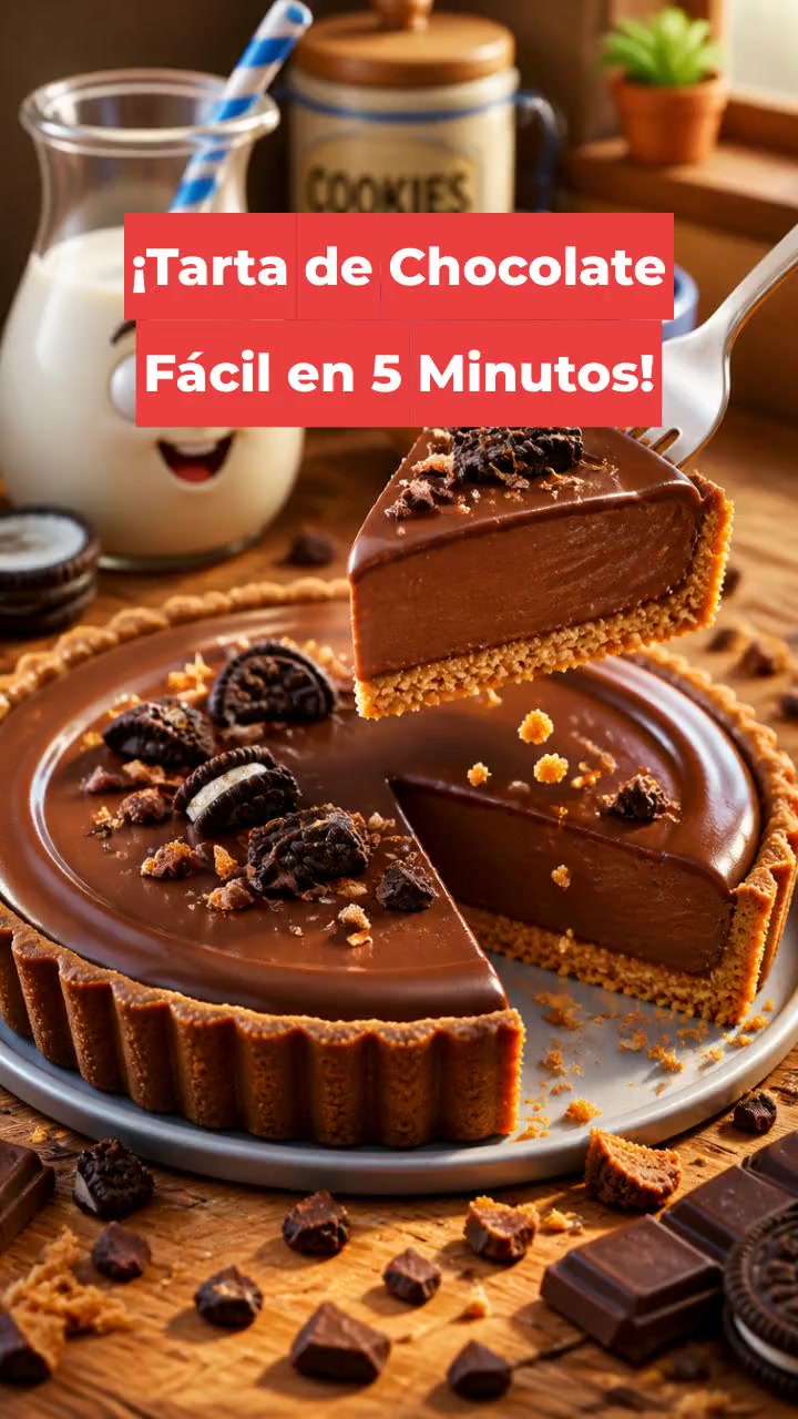 ¡Tarta de Chocolate Fácil en 5 Minutos!
