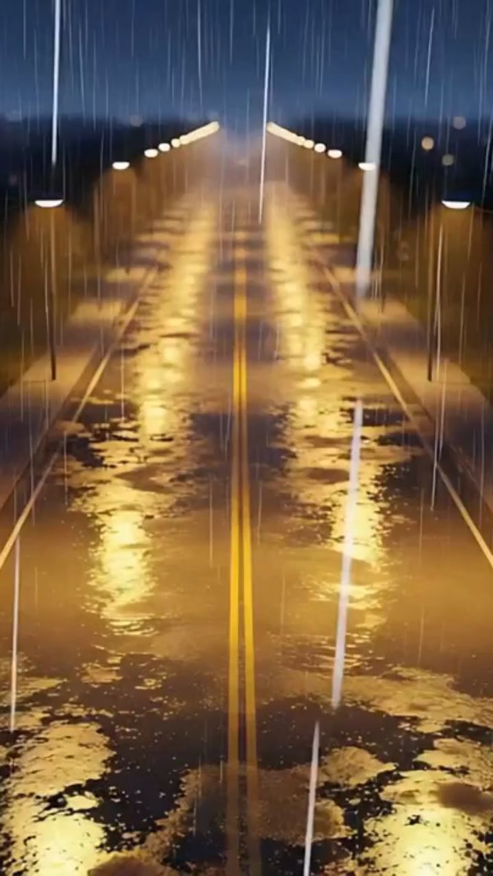 Rainy Night Drive: Cinematic Journey