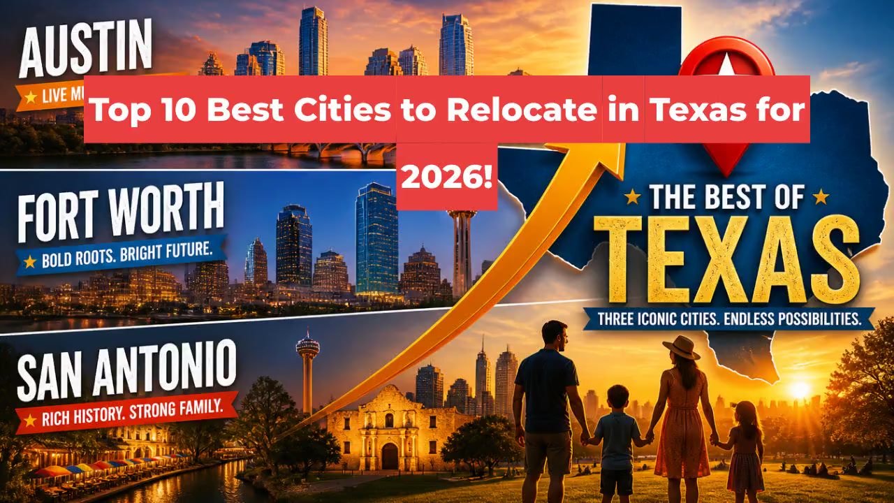 Top 10 Best Cities to Relocate in Texas for 2026!