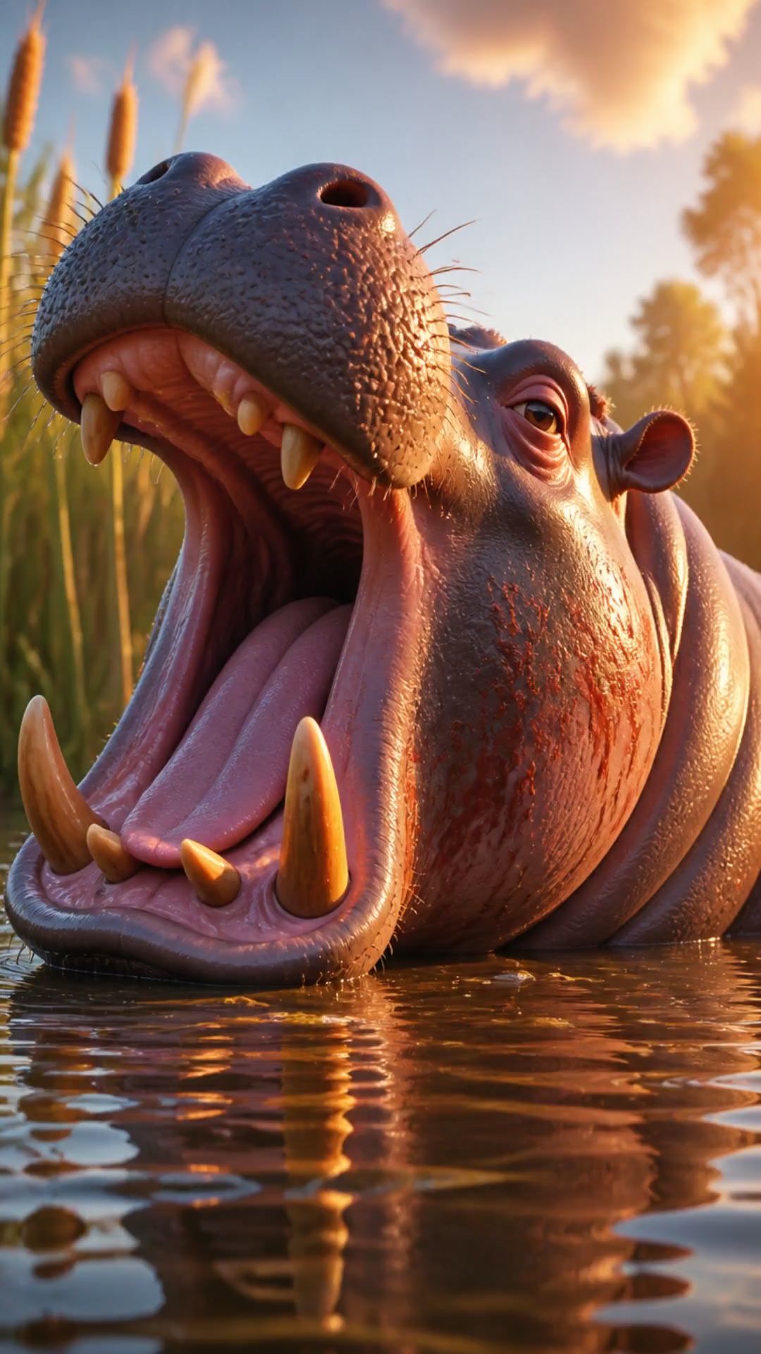 L'Hippopotame: Le Géant Pacifique aux Dents Mortelles !