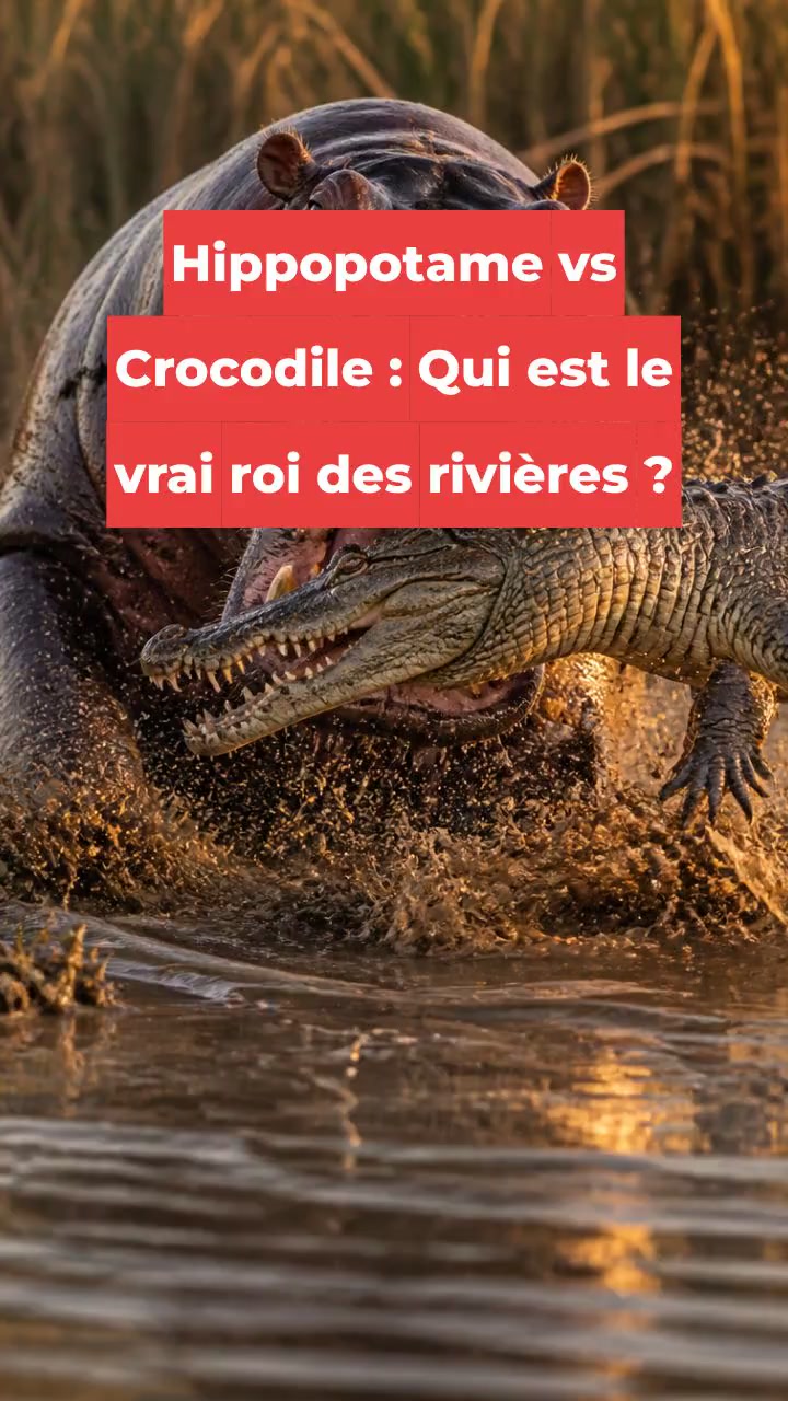 Hippopotame vs Crocodile : Qui est le vrai roi des rivières ?