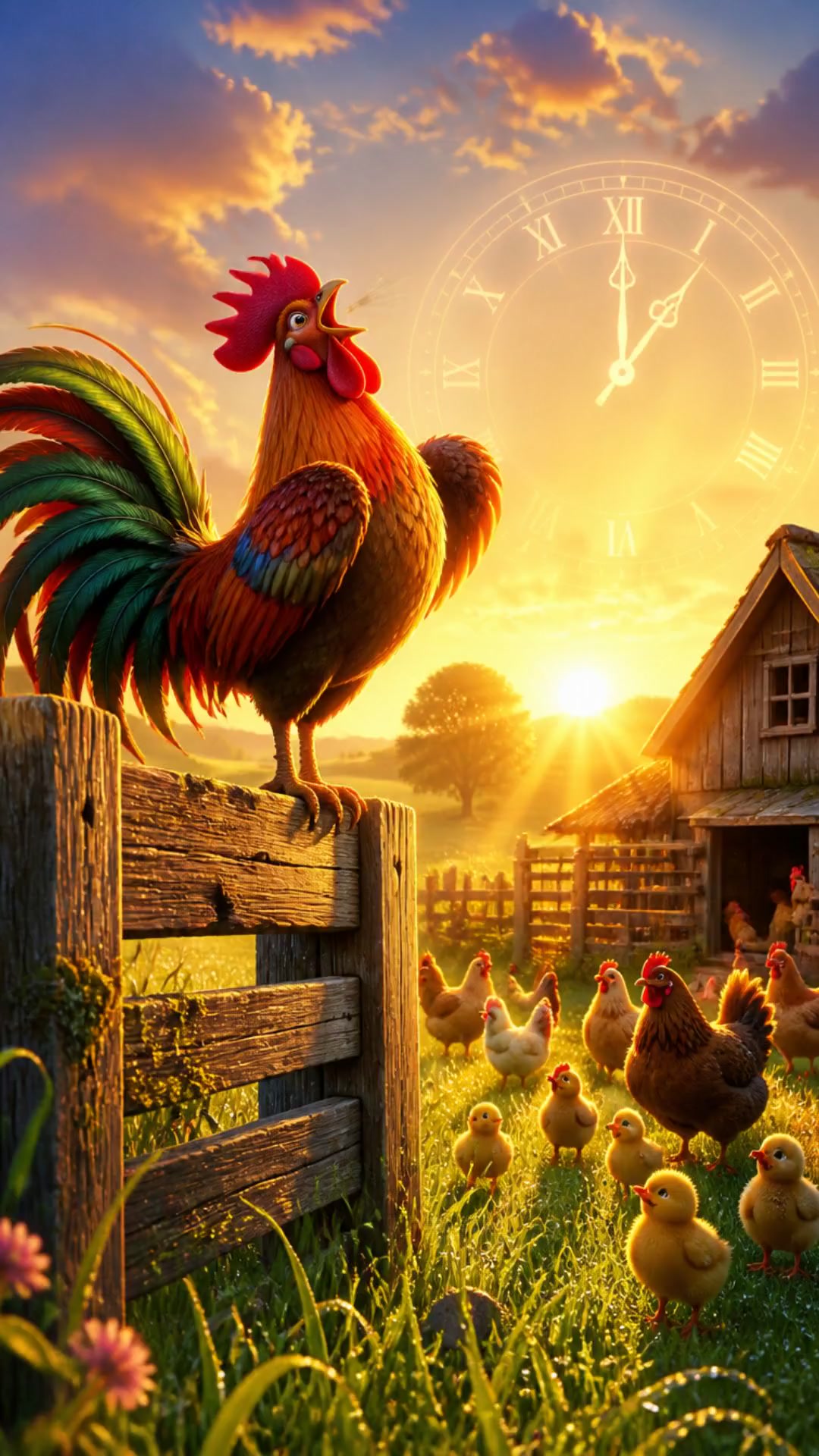 Le Coq : Gardien du Jour et de sa Famille