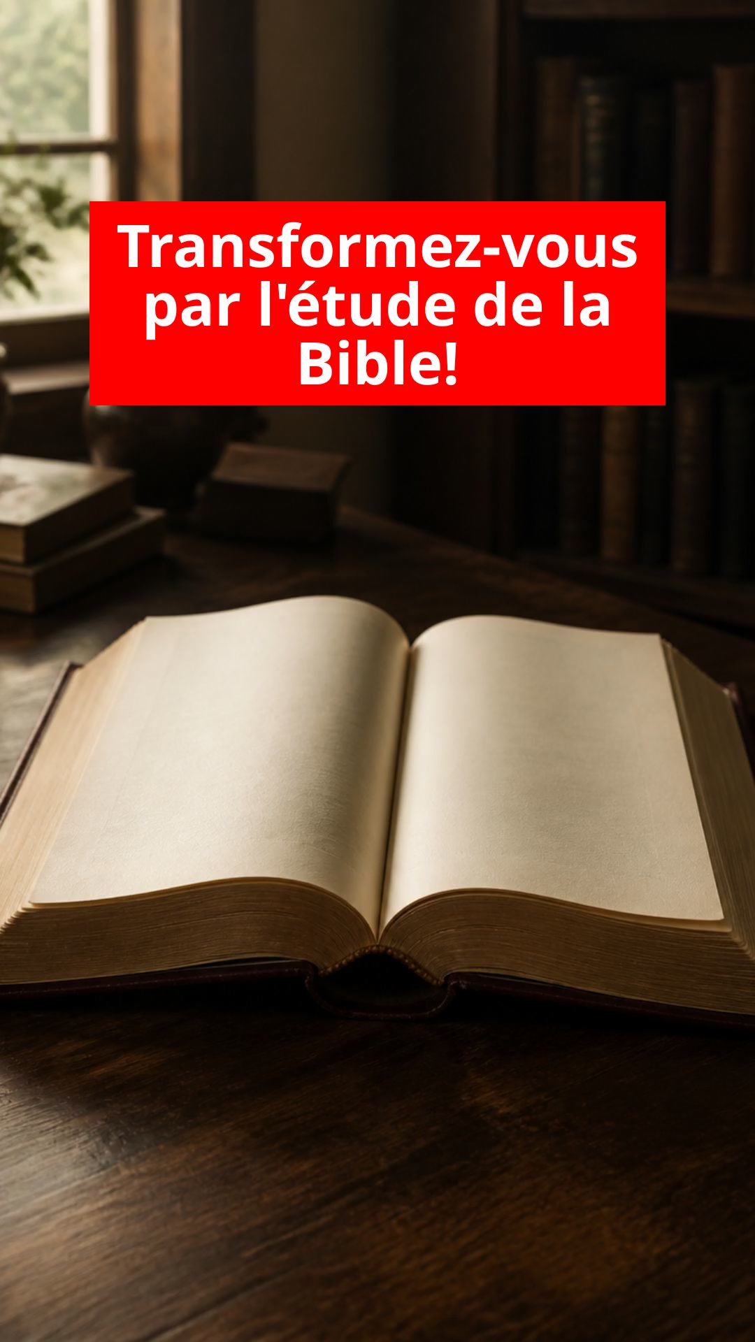 Transformez-vous par l\'étude de la Bible!