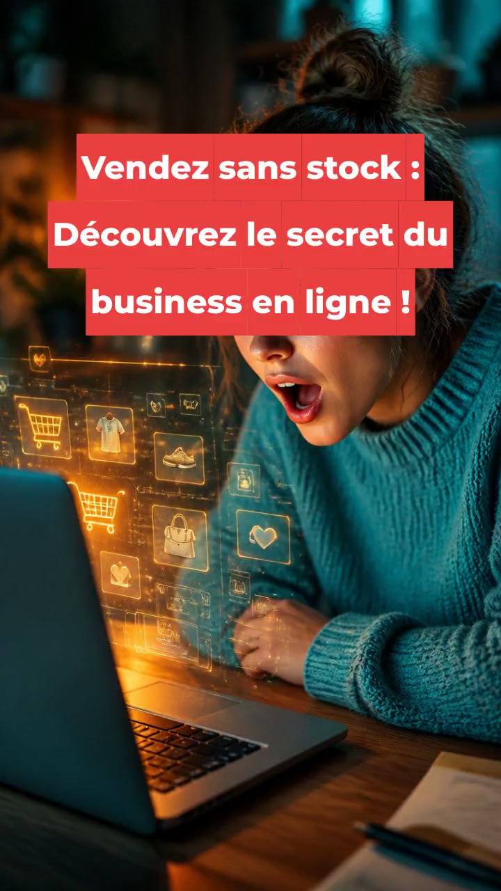 Vendez sans stock : Découvrez le secret du business en ligne !