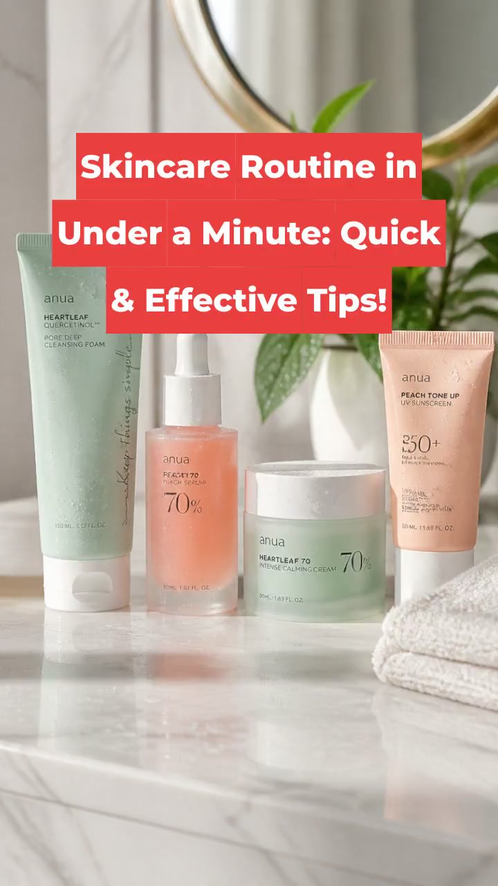 Skincare Routine in Under a Minute: Quick & Effective Tips!