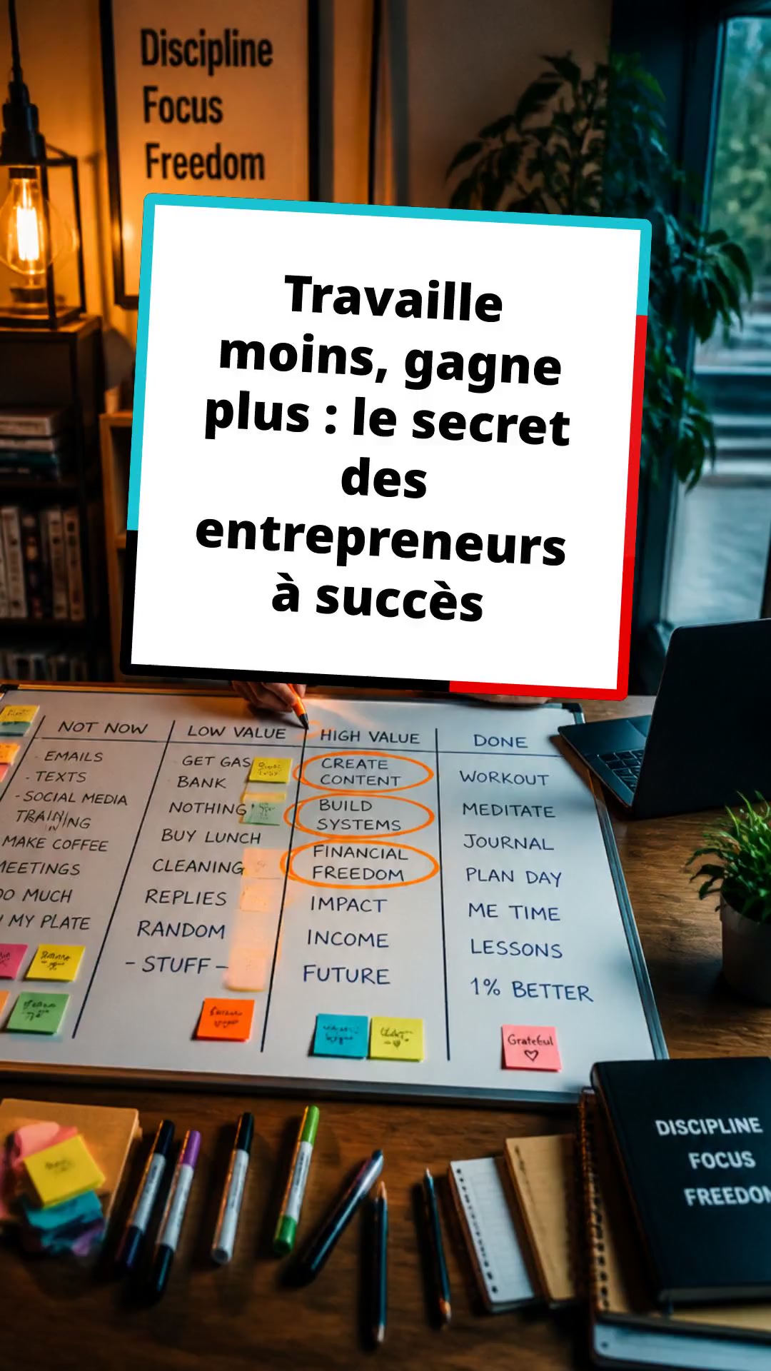Travaille moins, gagne plus : le secret des entrepreneurs à succès