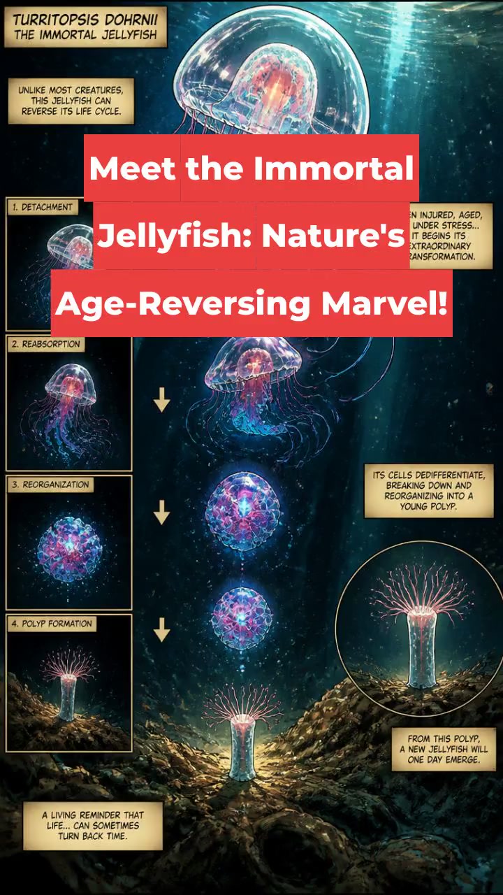Meet the Immortal Jellyfish: Nature's Age-Reversing Marvel!