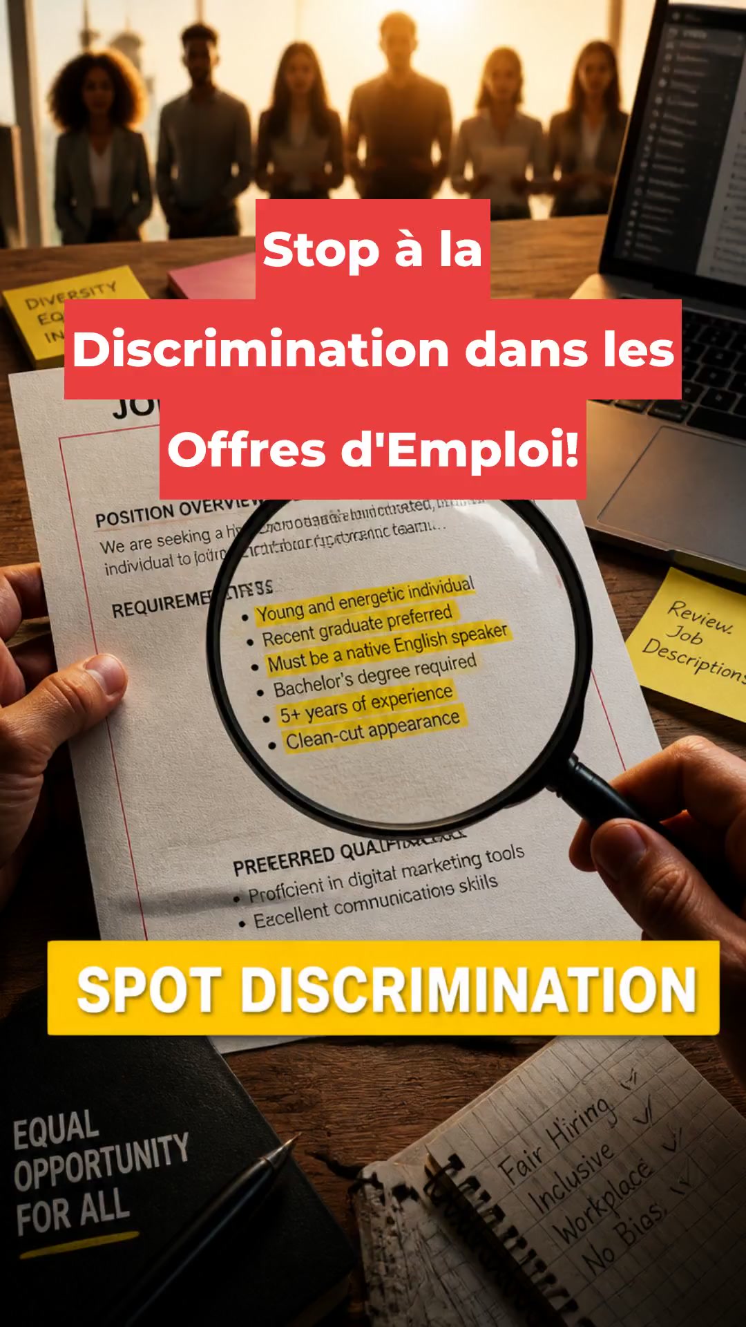 Stop à la Discrimination dans les Offres d'Emploi!