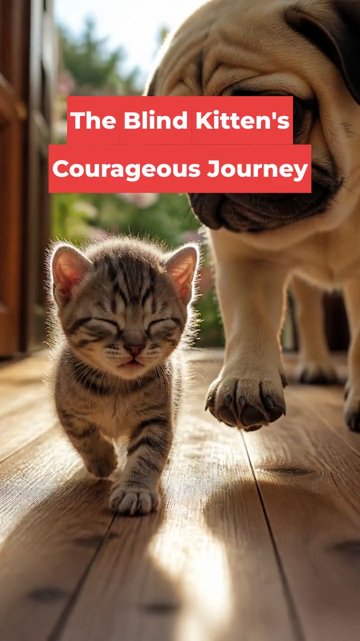 The Blind Kitten's Courageous Journey