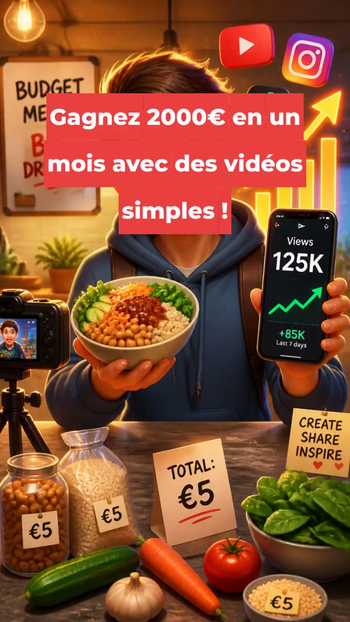 Gagnez 2000€ en un mois avec des vidéos simples !