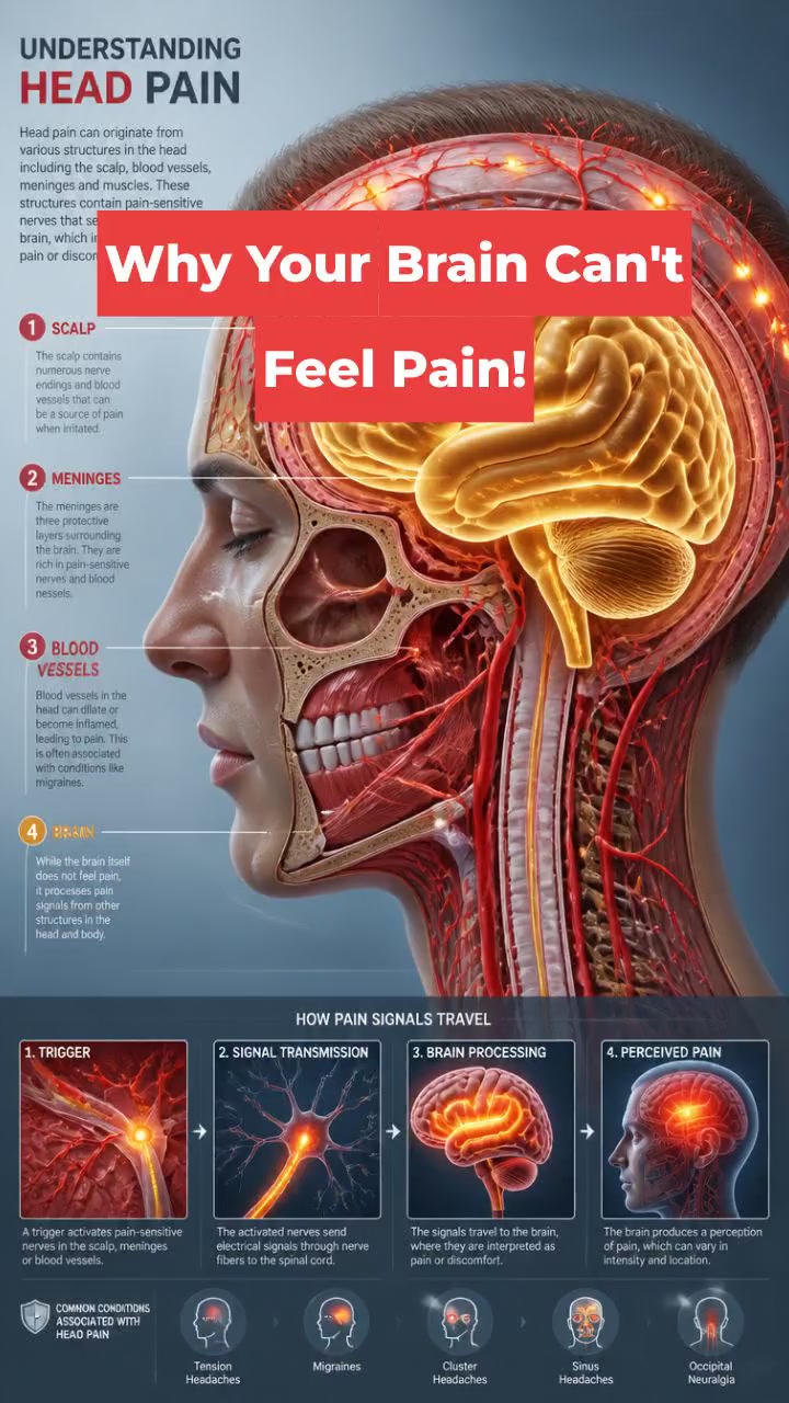 Why Your Brain Can't Feel Pain!