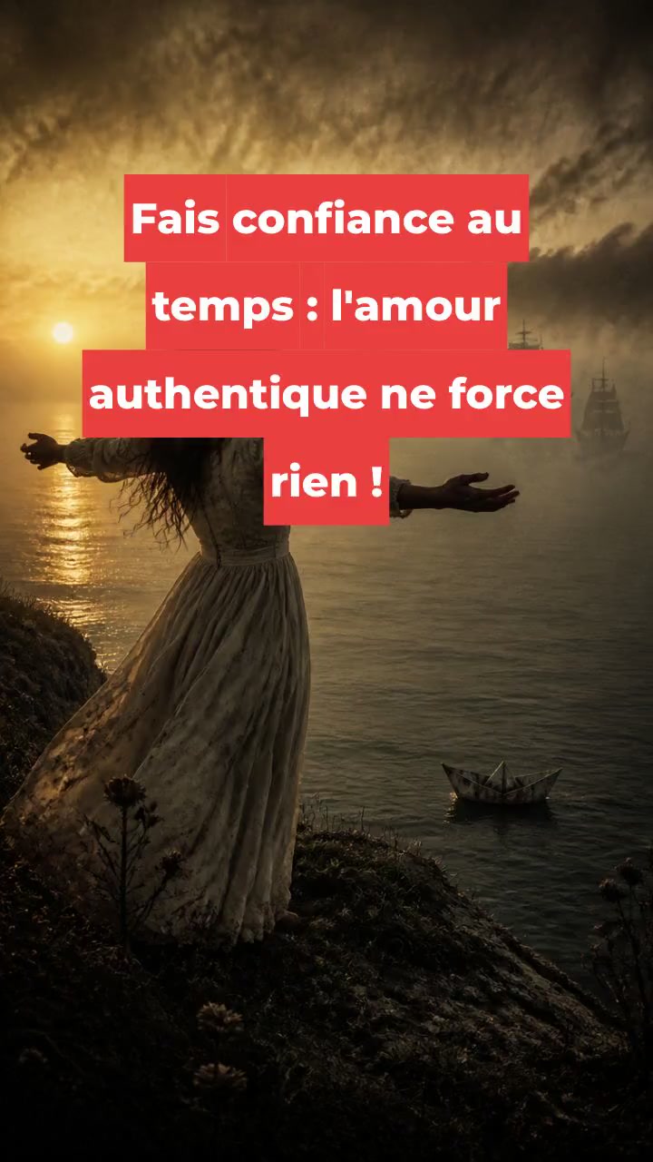Fais confiance au temps : l'amour authentique ne force rien !