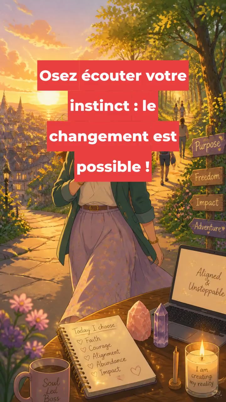 Osez écouter votre instinct : le changement est possible !