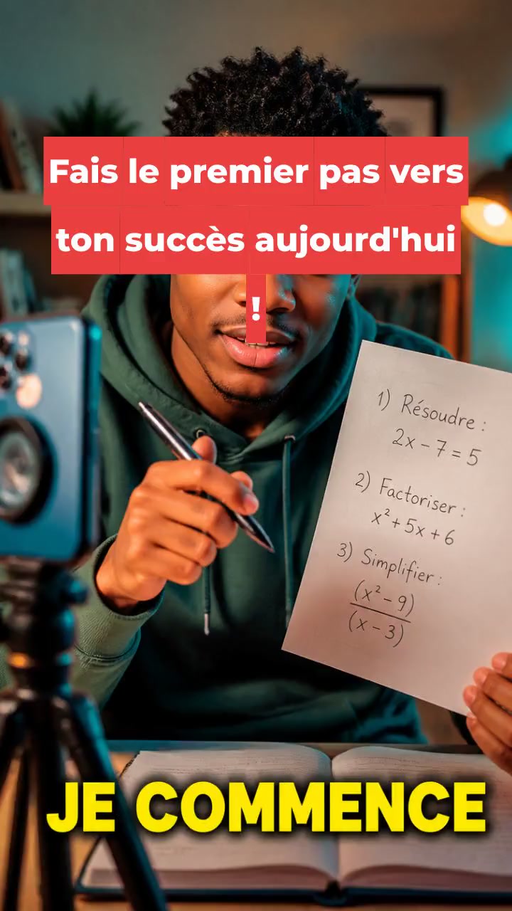 Fais le premier pas vers ton succès aujourd'hui !