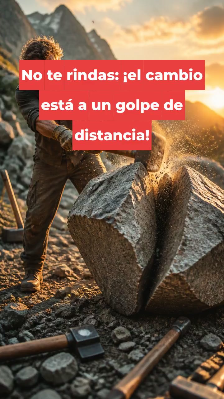 No te rindas: ¡el cambio está a un golpe de distancia!