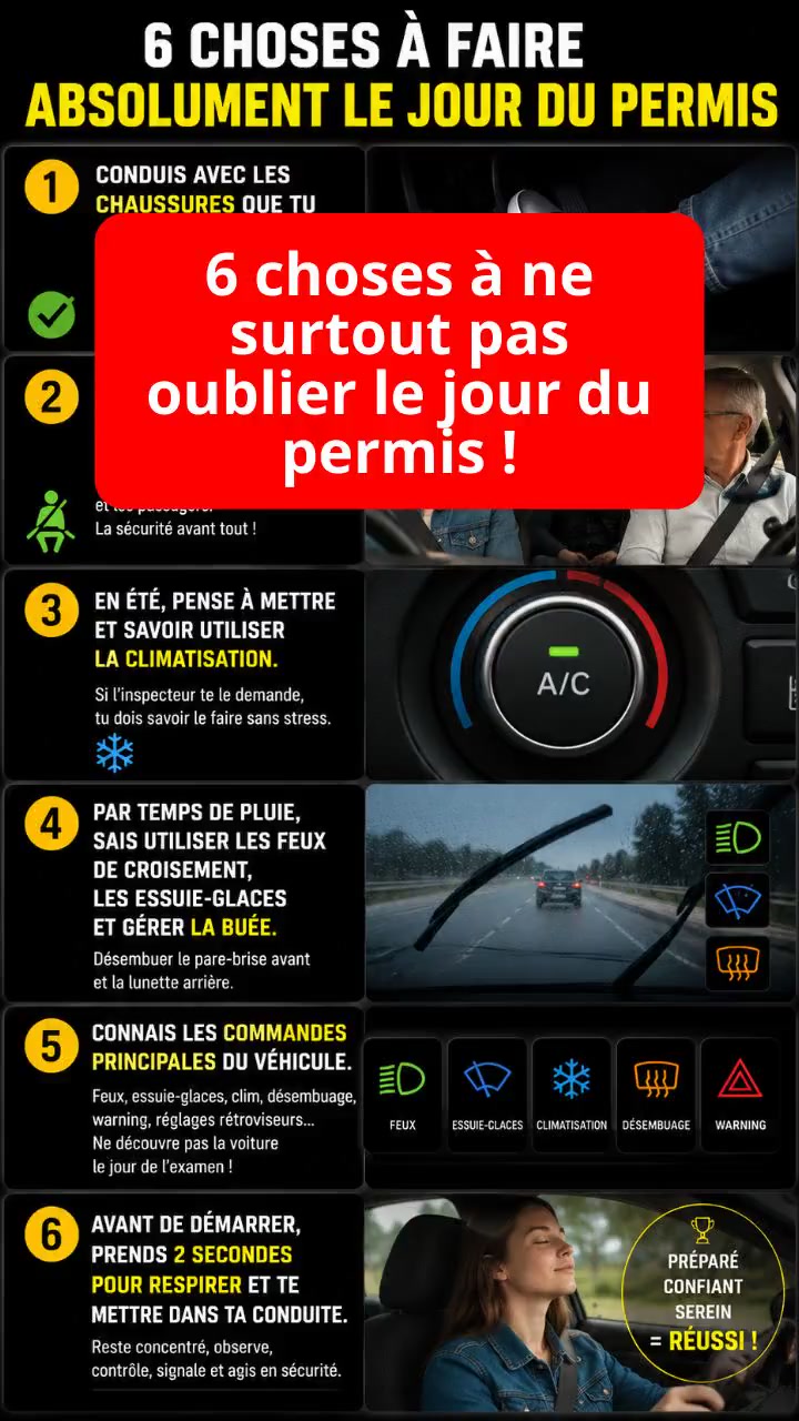 Les 6 clés pour réussir ton permis de conduire !