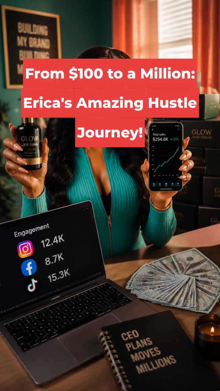 From $100 to a Million: Erica's Amazing Hustle Journey!