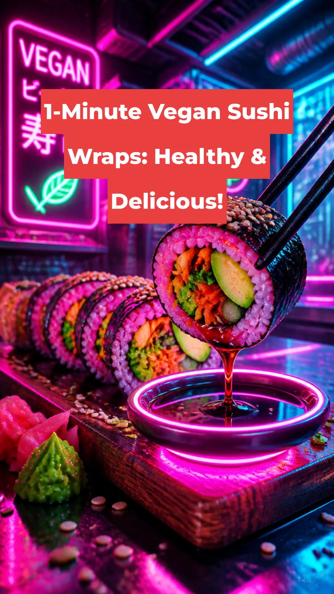1-Minute Vegan Sushi Wraps: Healthy & Delicious!