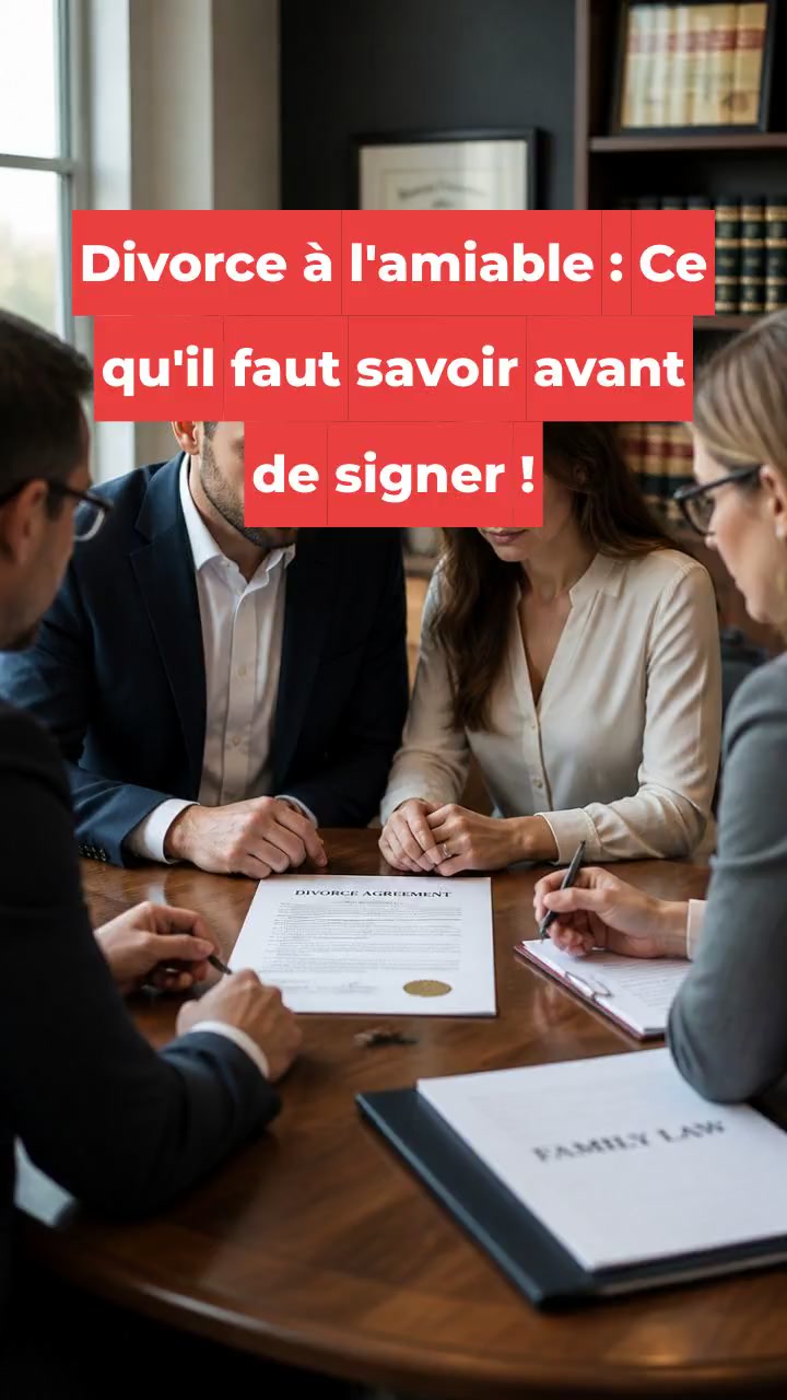 Divorce à l'amiable : Ce qu'il faut savoir avant de signer !