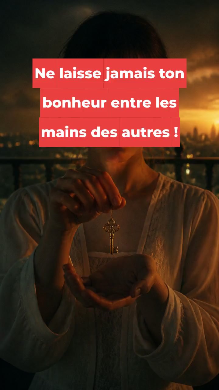 Ne laisse jamais ton bonheur entre les mains des autres !