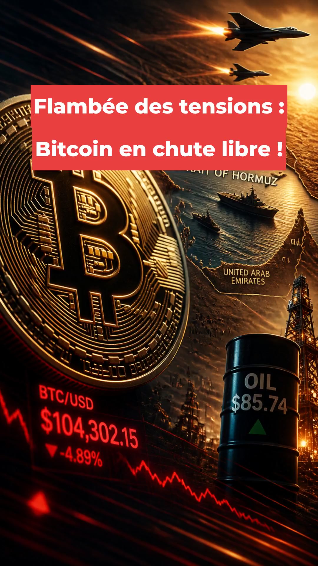 Flambée des tensions : Bitcoin en chute libre !