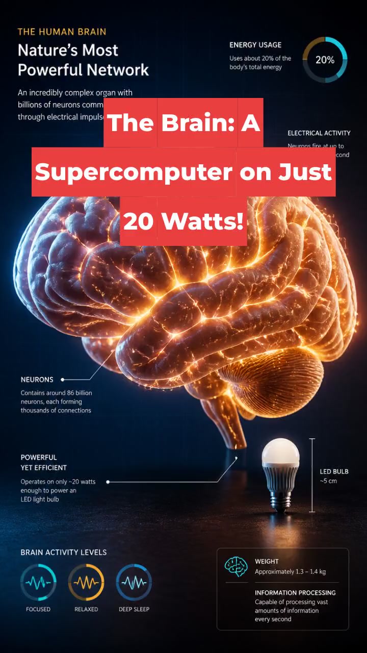 The Brain: A Supercomputer on Just 20 Watts!