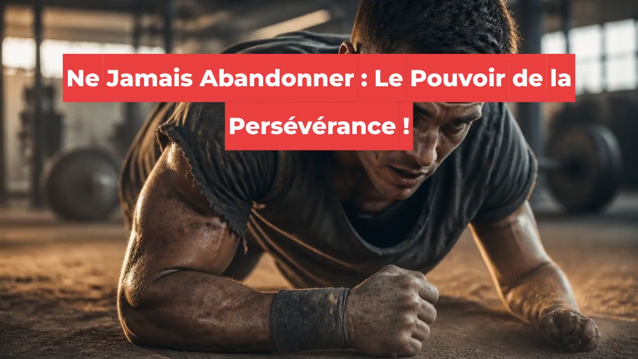 Ne Jamais Abandonner : Le Pouvoir de la Persévérance !