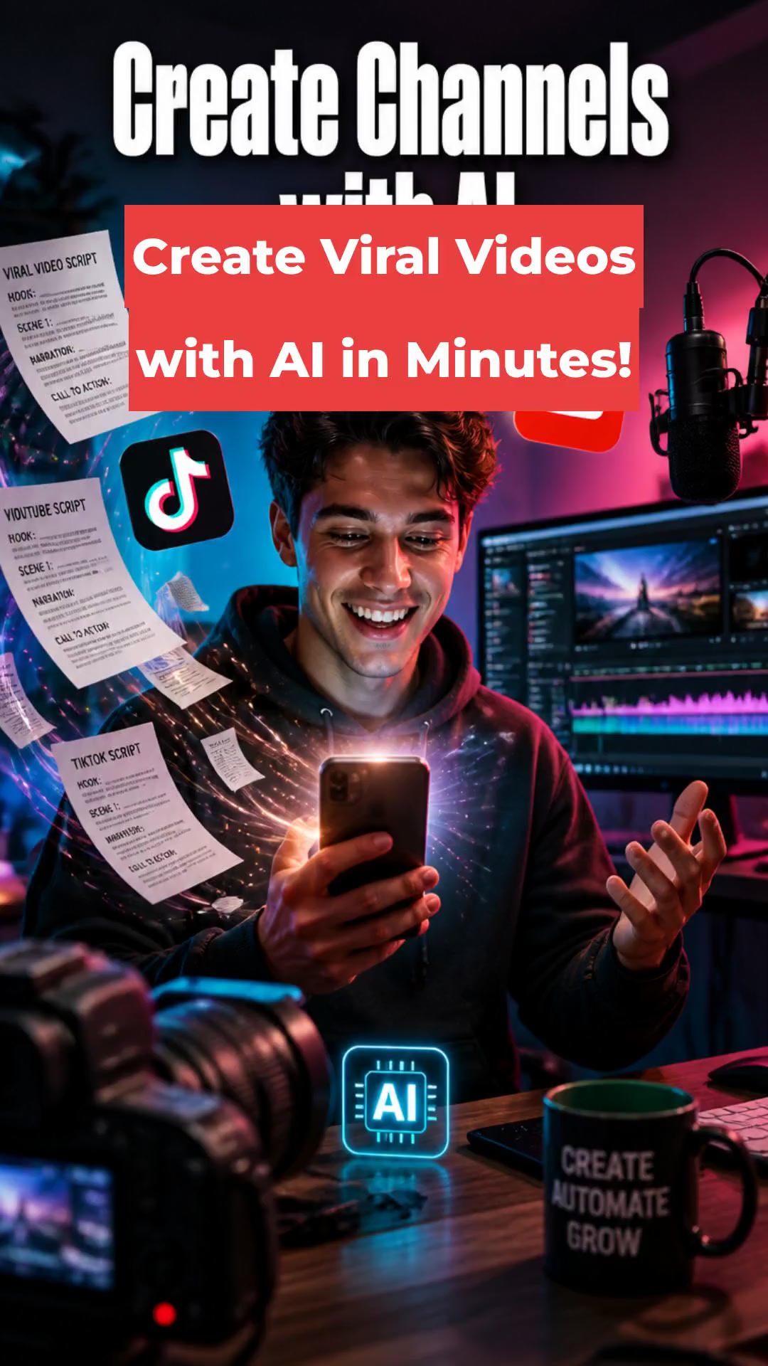 Create Viral Videos with AI in Minutes!