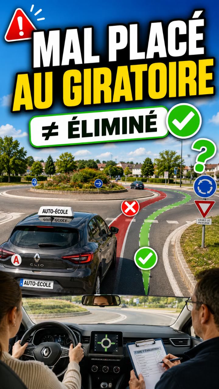 « Giratoire : l’erreur qui peut te faire rater le permis »