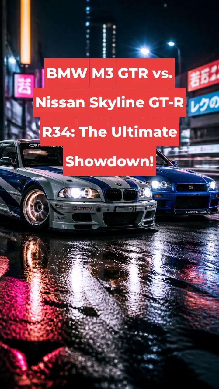 BMW M3 GTR vs. Nissan Skyline GT-R R34: The Ultimate Showdown!
