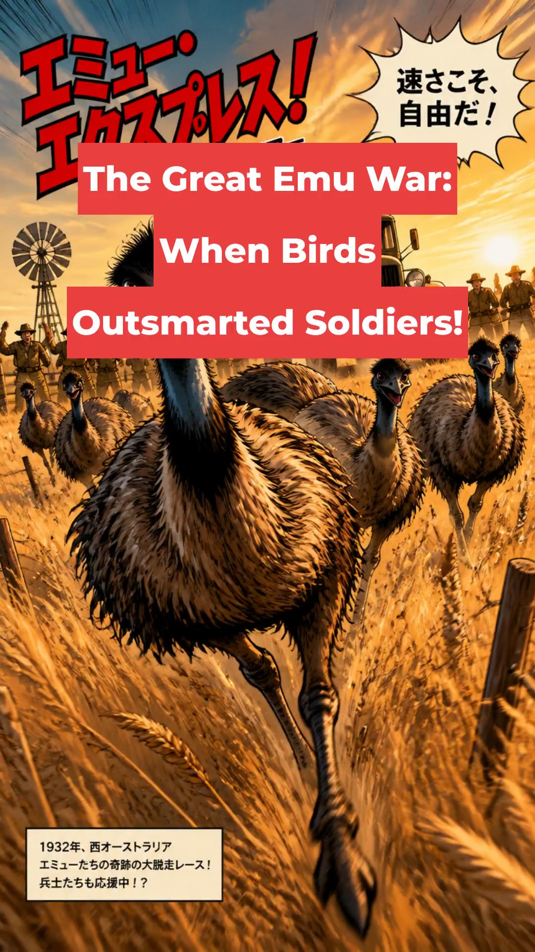 The Great Emu War: When Birds Outsmarted Soldiers!