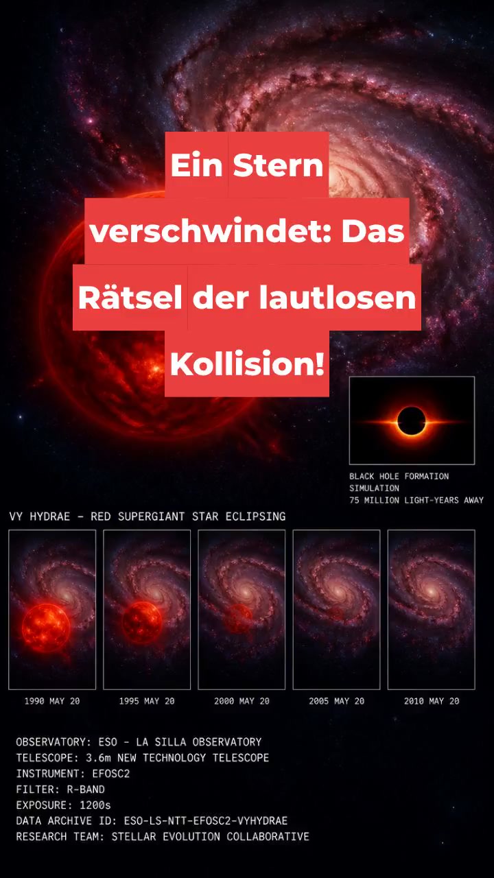 Ein Stern verschwindet: Das Rätsel der lautlosen Kollision!