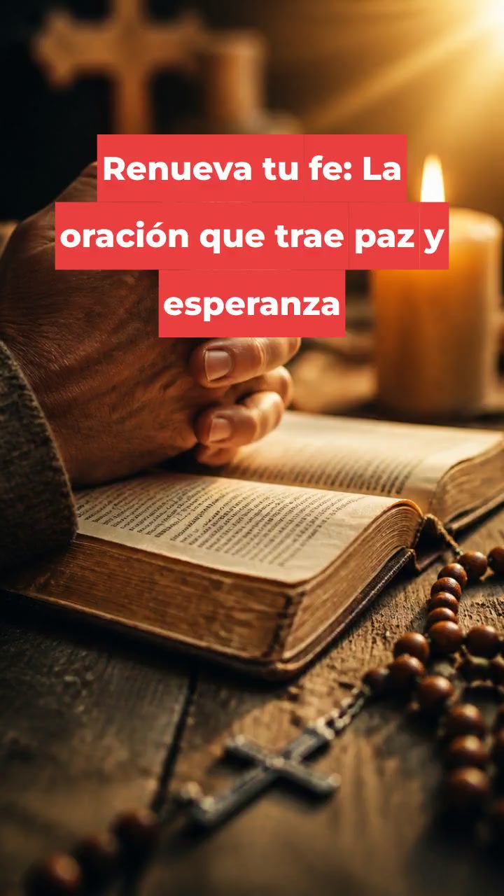 Renueva tu fe: La oración que trae paz y esperanza