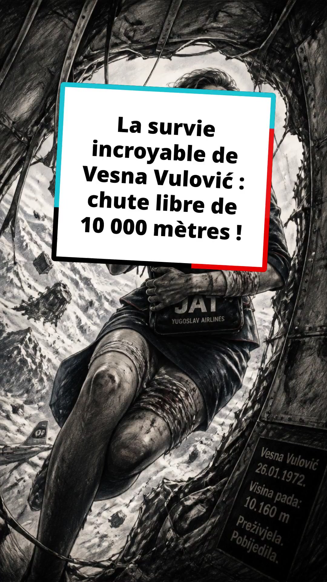 La survie incroyable de Vesna Vulović : chute libre de 10 000 mètres !
