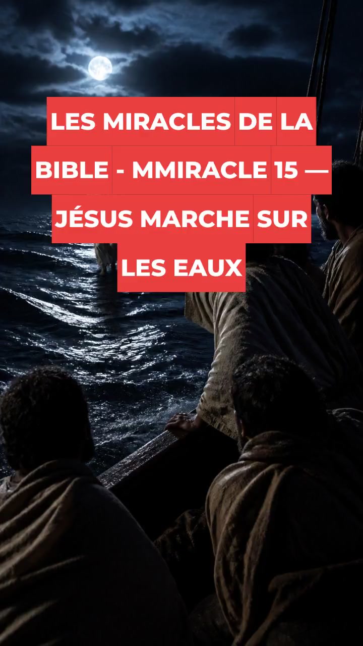 LES MIRACLES DE LA BIBLE - MMIRACLE 15 — JÉSUS MARCHE SUR LES EAUX