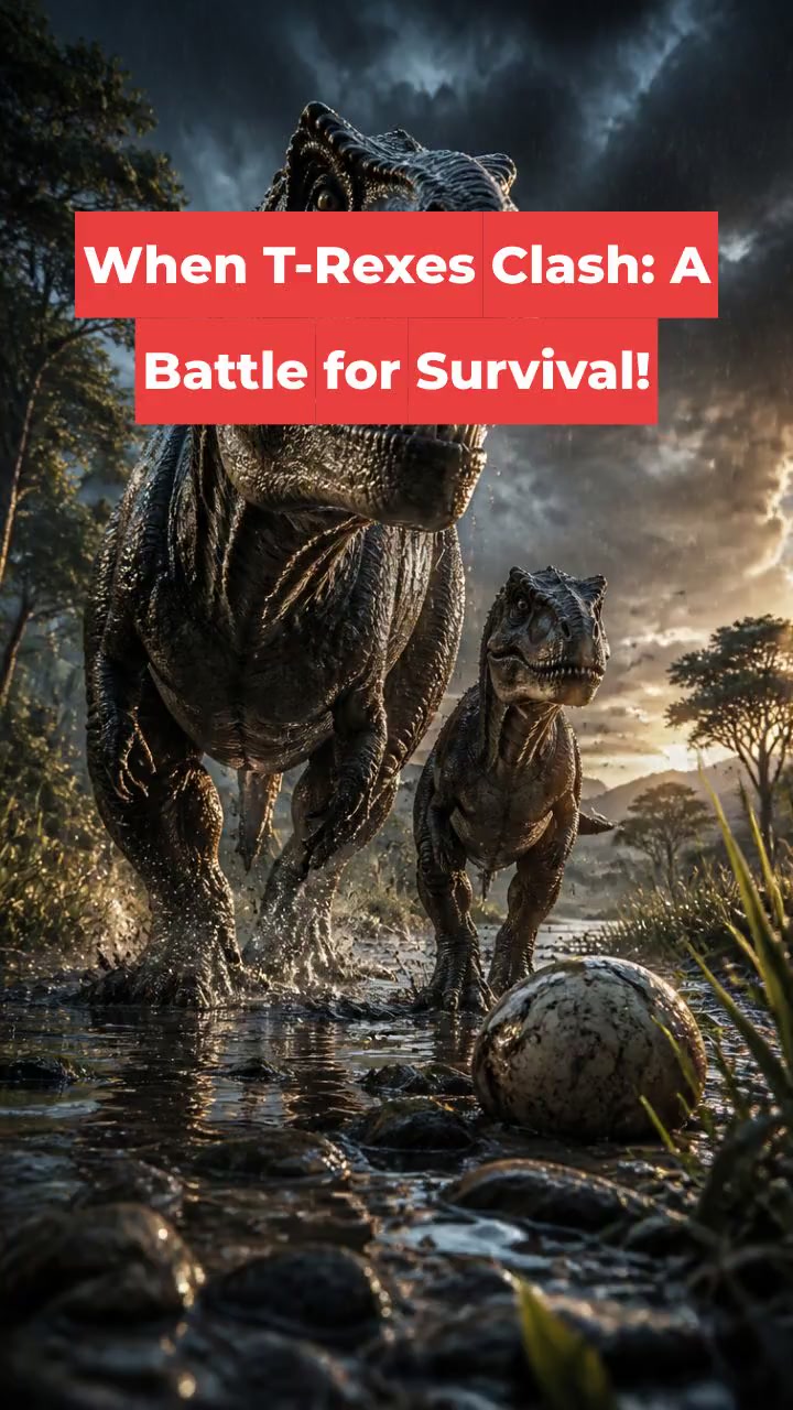 When T-Rexes Clash: A Battle for Survival!