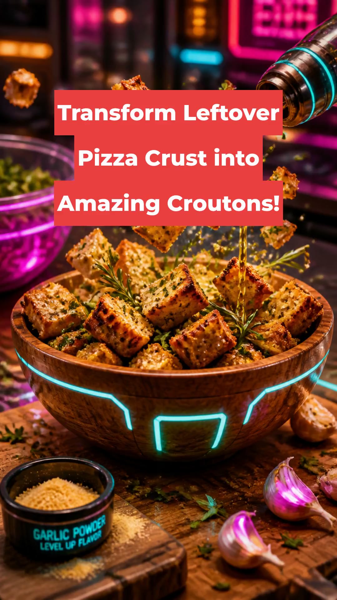 Transform Leftover Pizza Crust into Amazing Croutons!