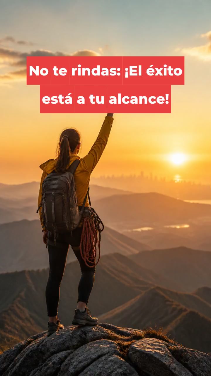 No te rindas: ¡El éxito está a tu alcance!