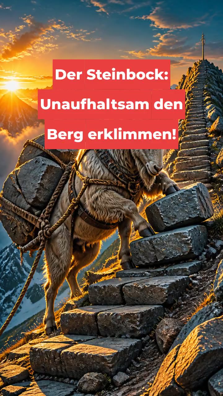 Der Steinbock: Unaufhaltsam den Berg erklimmen!