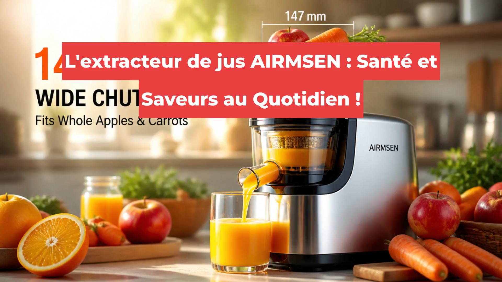 L'extracteur de jus AIRMSEN : Santé et Saveurs au Quotidien !