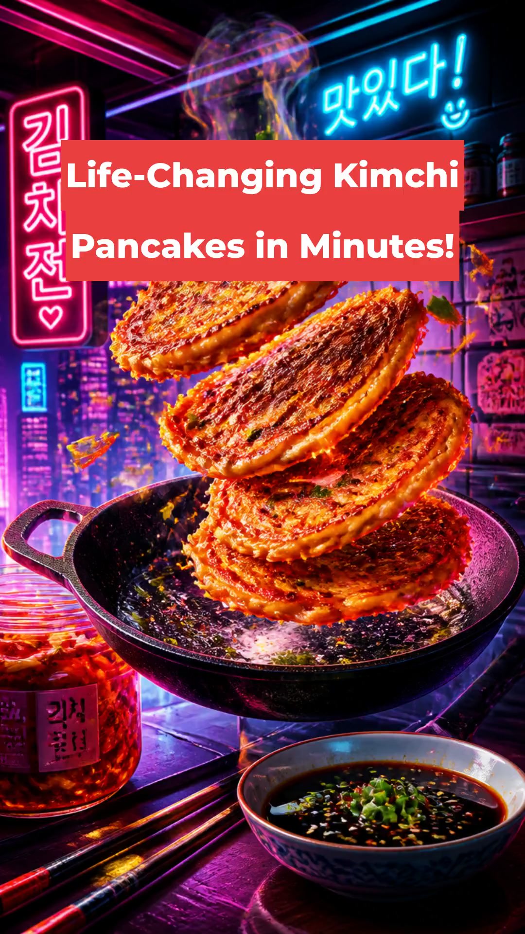 Life-Changing Kimchi Pancakes in Minutes!