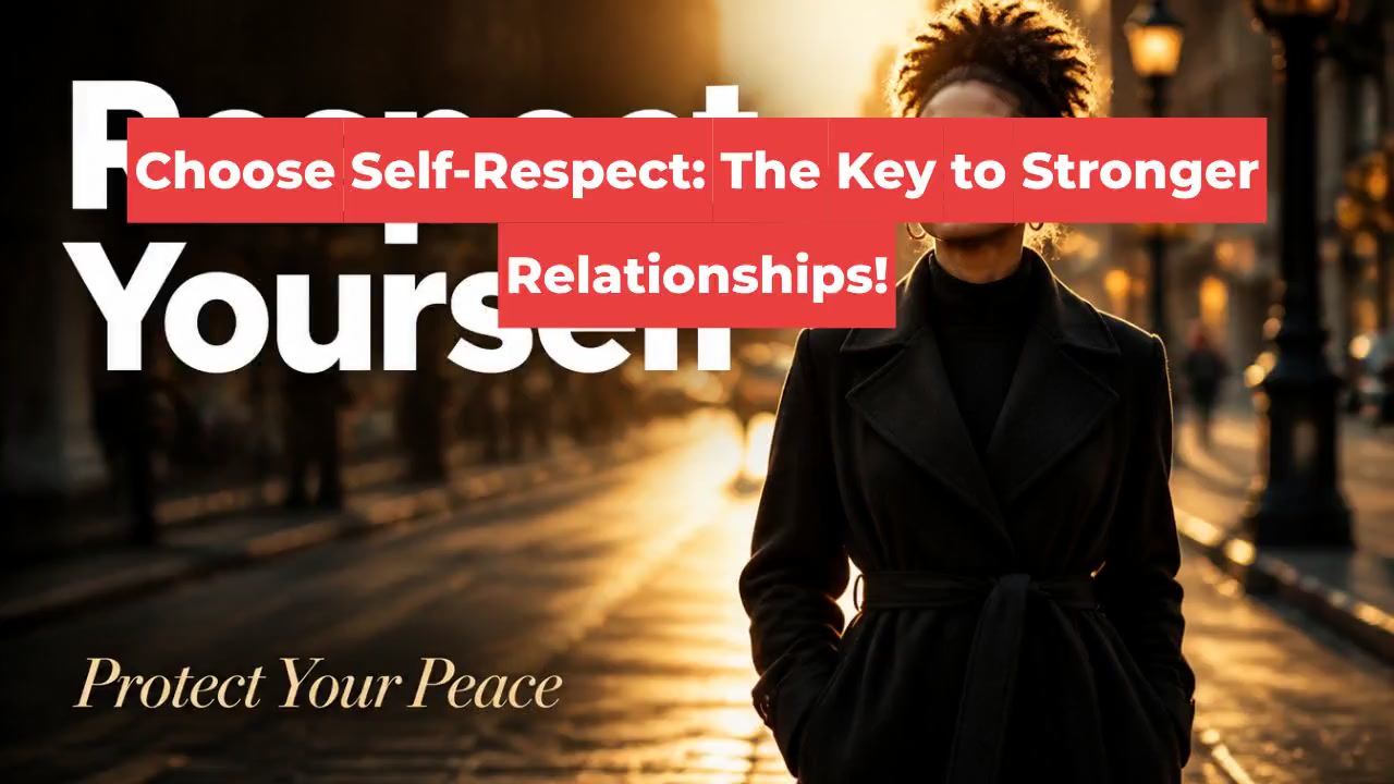 Choose Self-Respect: The Key to Stronger Relationships!