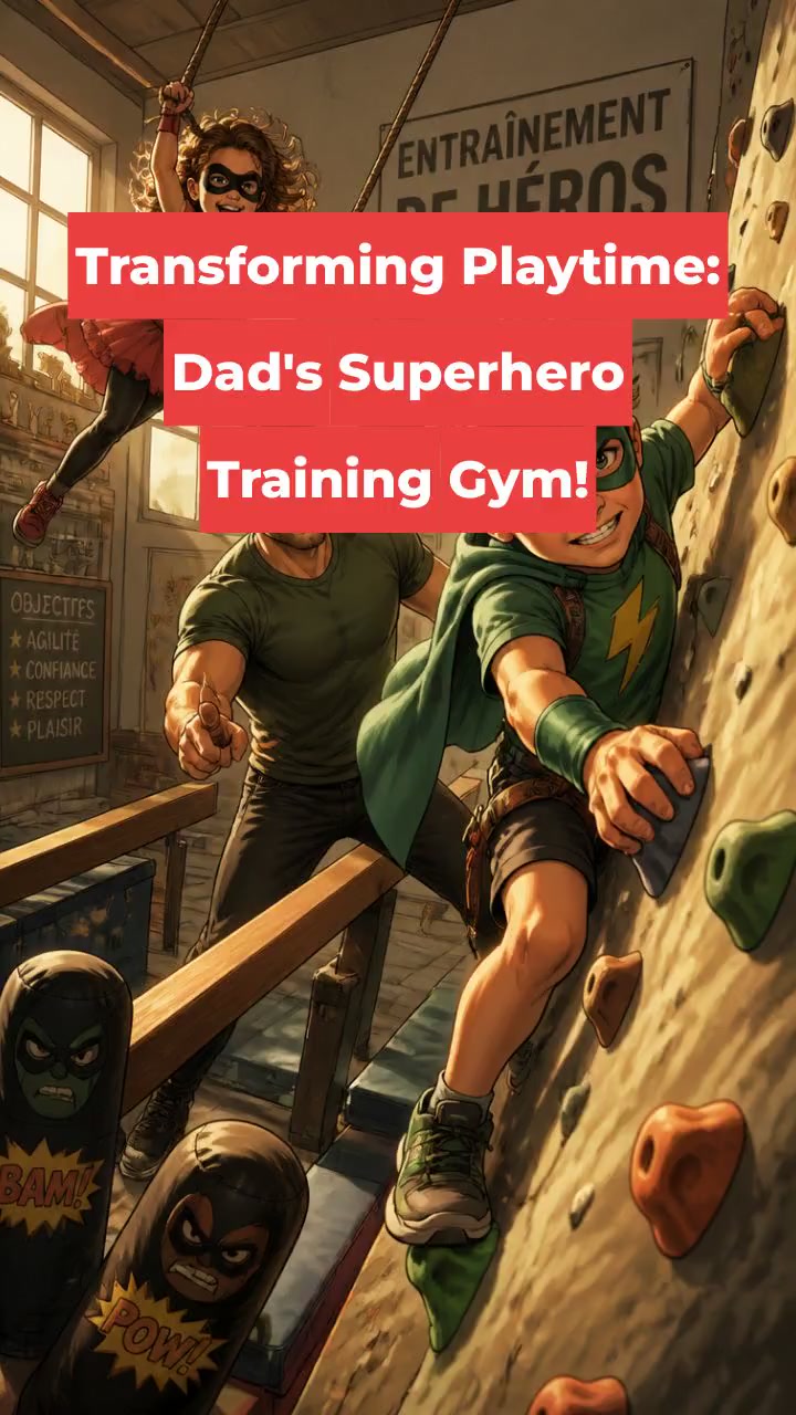 Transforming Playtime: Dad's Superhero Training Gym!