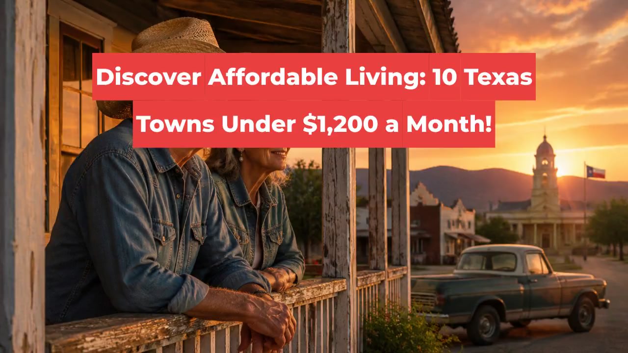 Discover Affordable Living: 10 Texas Towns Under $1,200 a Month!