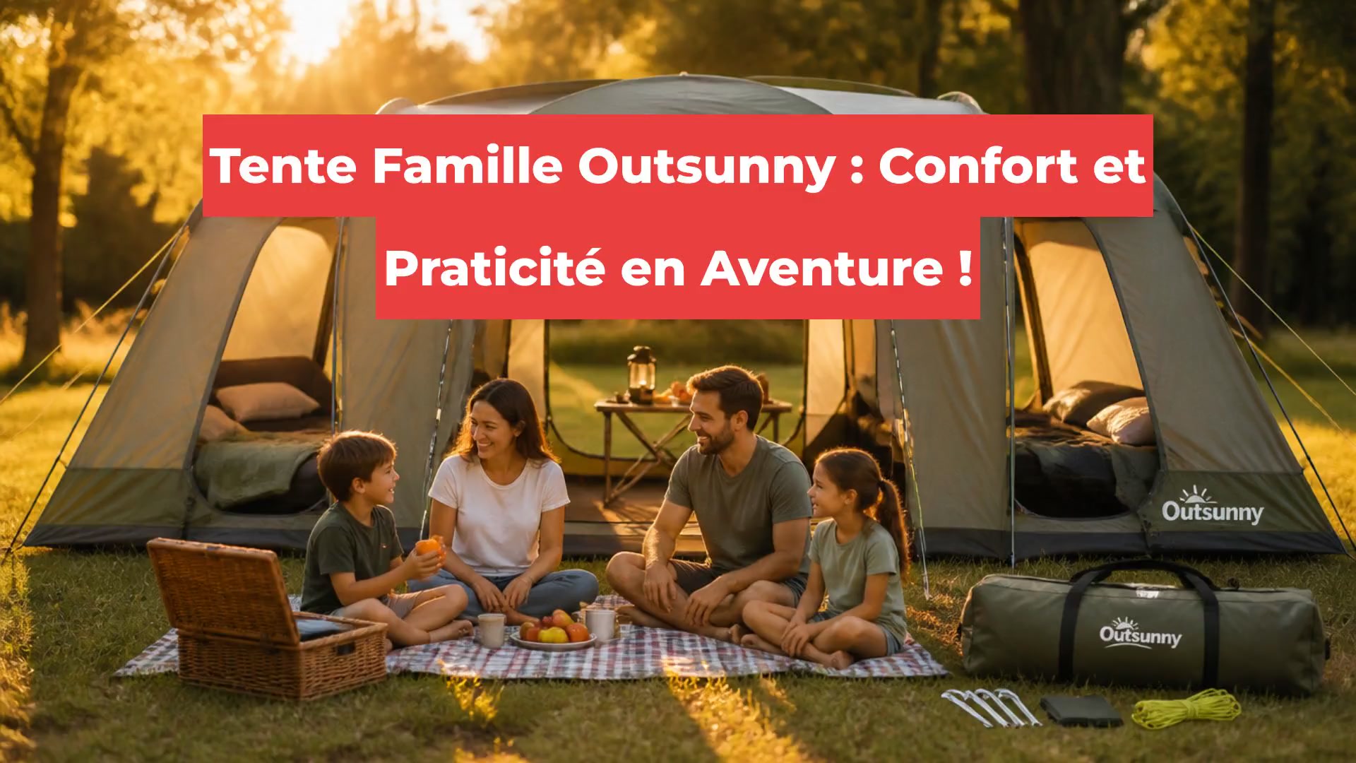 Tente Famille Outsunny : Confort et Praticité en Aventure !