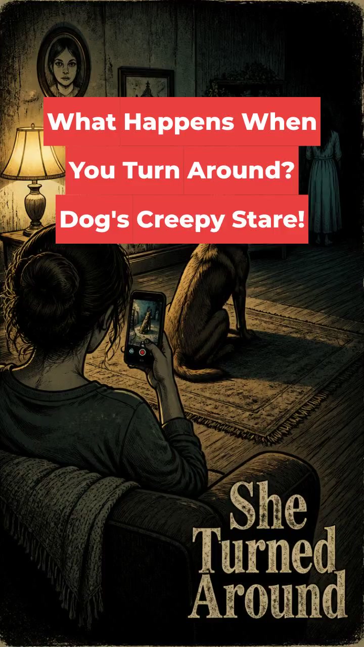 What Happens When You Turn Around? Dog's Creepy Stare!