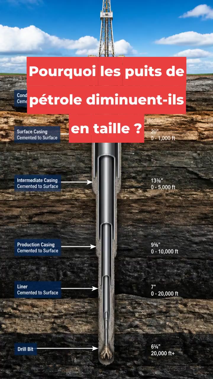 Pourquoi les puits de pétrole diminuent-ils en taille ?