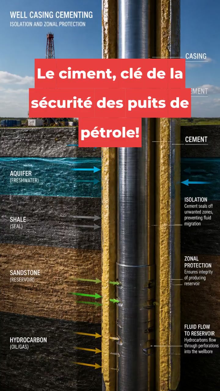 Le ciment, clé de la sécurité des puits de pétrole!