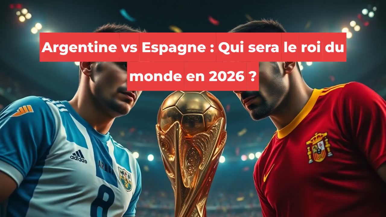Argentine vs Espagne : Qui sera le roi du monde en 2026 ?